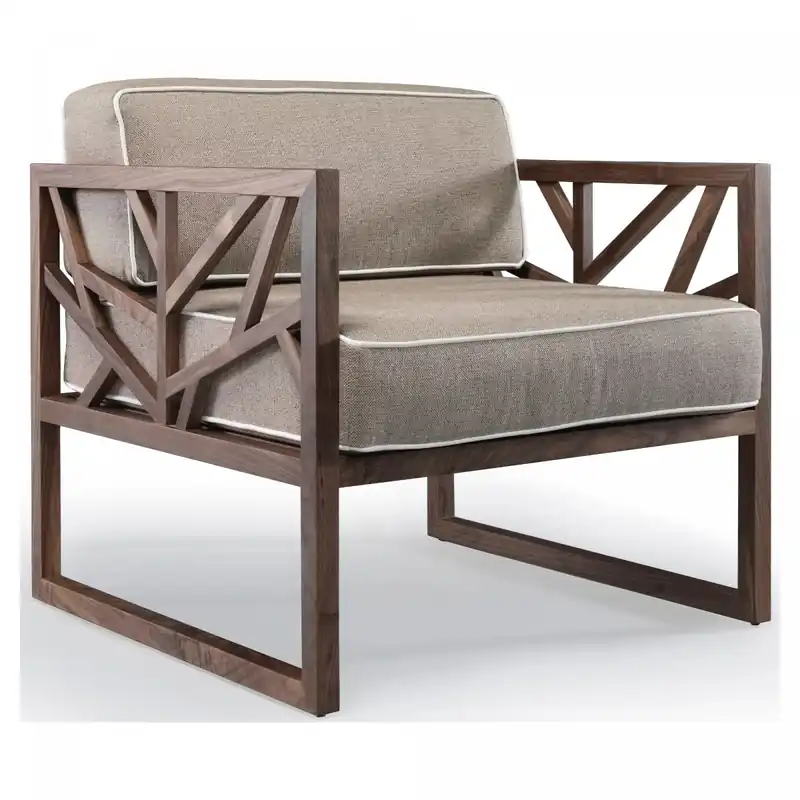Markenware Lounge-Stuhl Tree aus Nussbaumholz