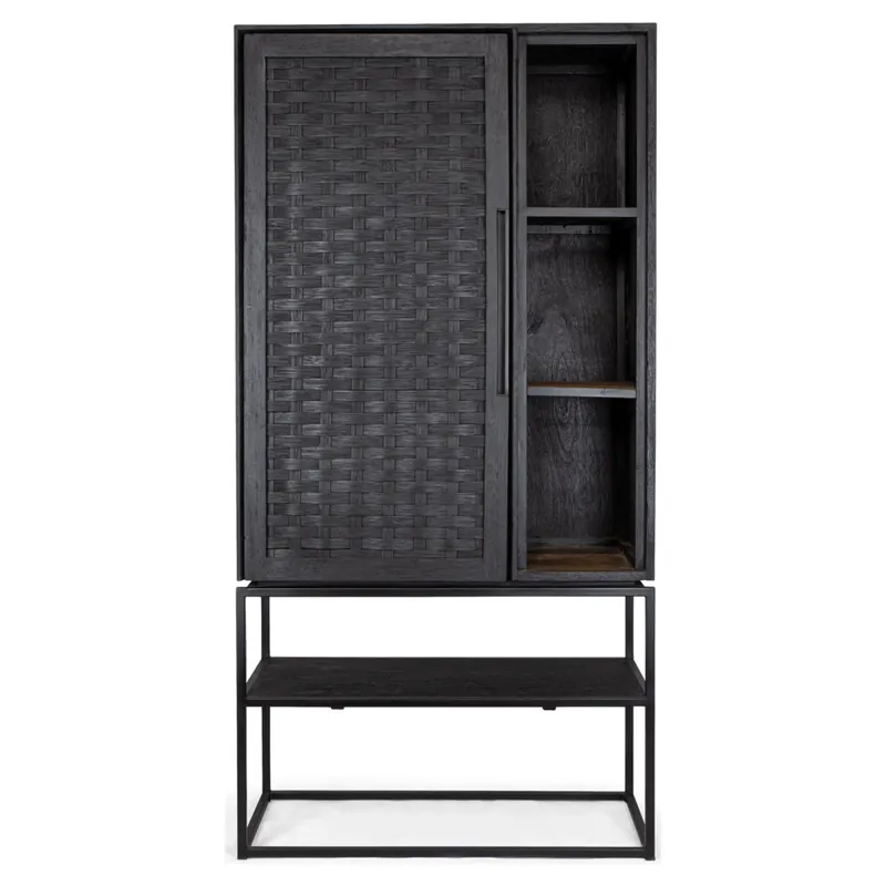 Nur Für Kurze Zeit Karma Kleiderschrank mit 1 Tür und offenem Regal