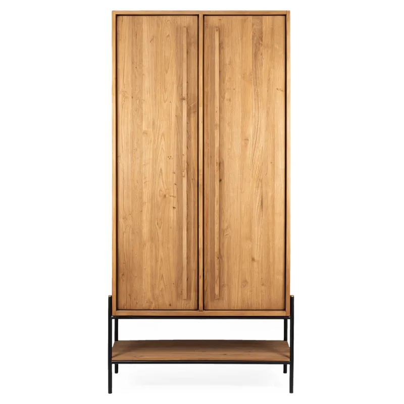 Kracherpreis Outline Kleiderschrank mit 2 Türen und 5 Regalen