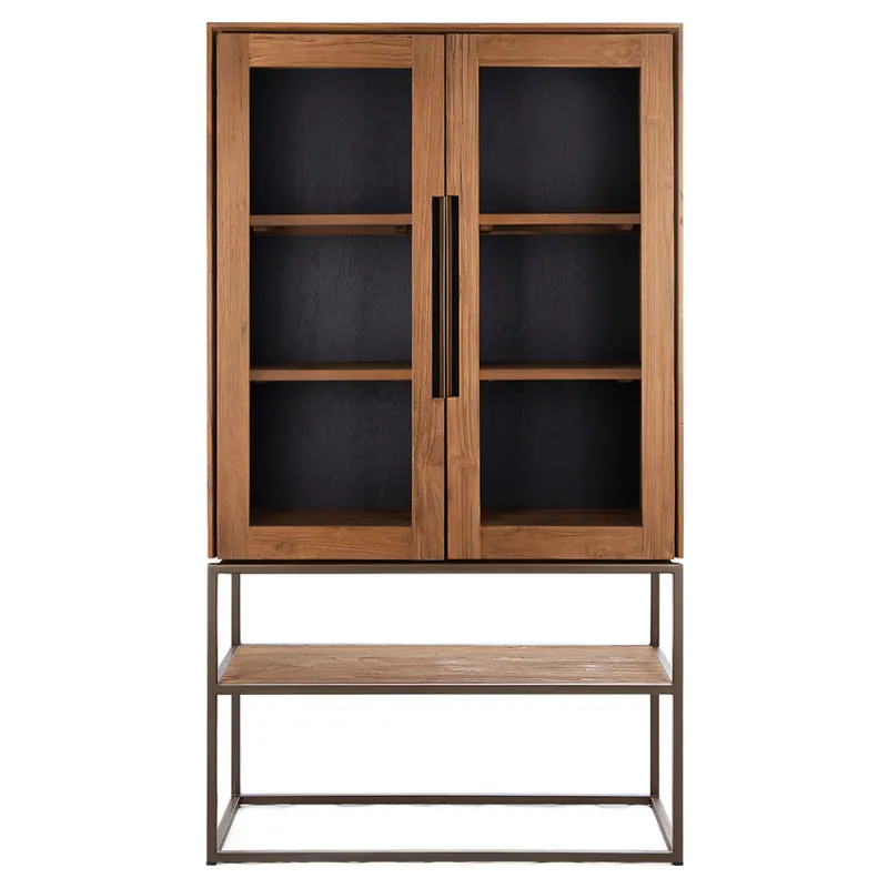 Karma-Schrank mit 2 Türen und 1 offenem Rack Online Kaufen