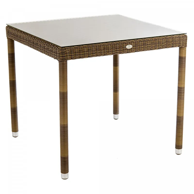 Markenprodukt Quadratischer Tisch San Marino mit Glasplatte