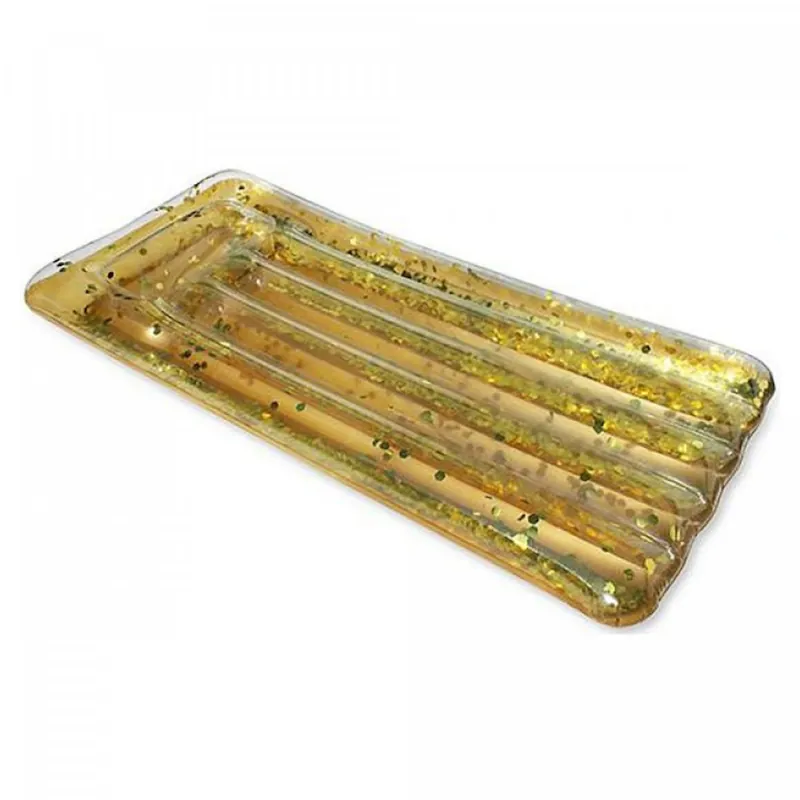 Aufblasbare Matratze mit goldenen Glitzerpartikeln Meistverkauft