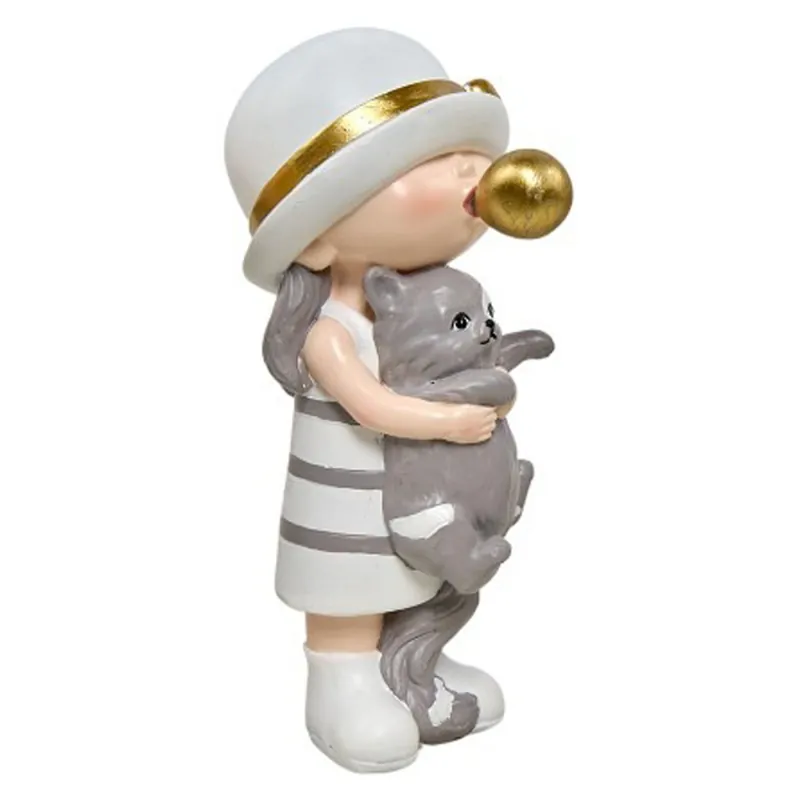 Das kleine Mädchen und die Katzen-Skulptur Markenprodukt