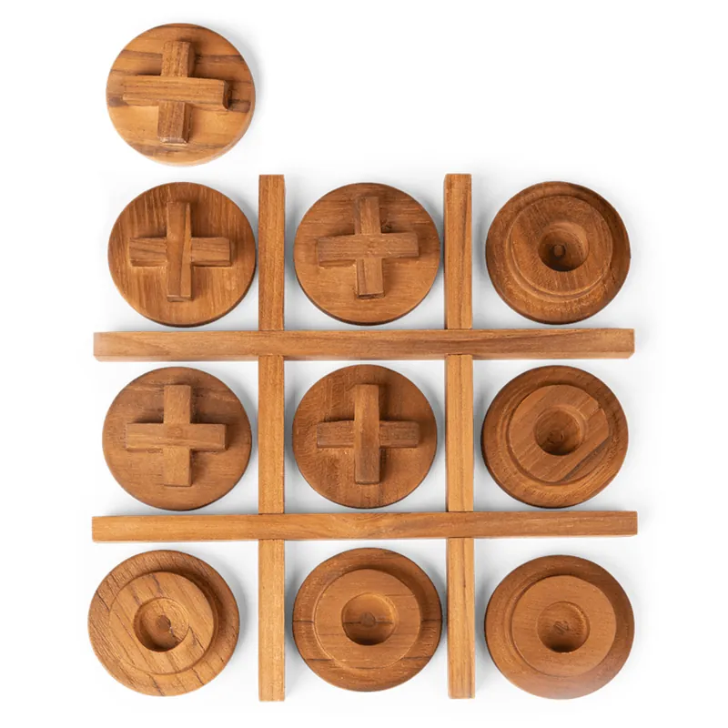 Solange Der Vorrat Reicht Teak Tactic Tac Toe Spiel