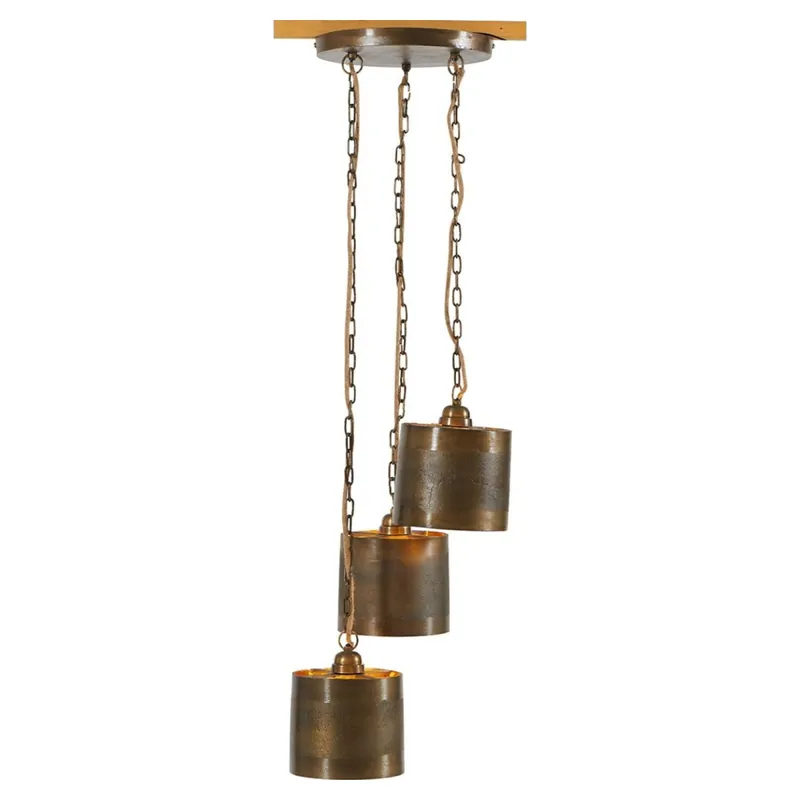 Kracherpreis Zelezo Triple Round Pendelleuchte