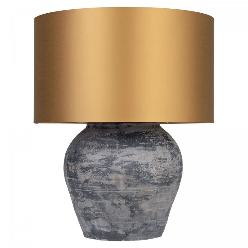 Echt Tischlampe aus Terrakotta-Vase
