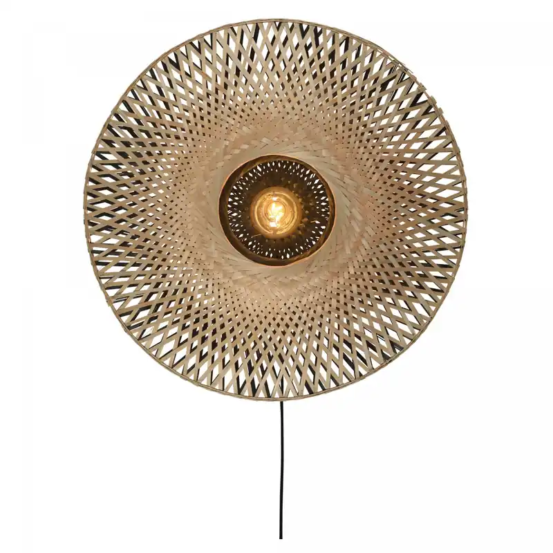 Top-Seller Kalimantan flache Bambus-Wandlampe