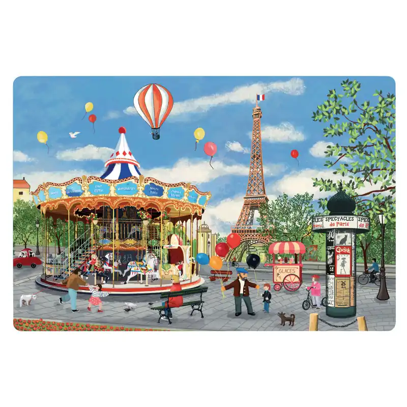 Set mit 6 Tischsets Carrousel Eiffelturm Neu