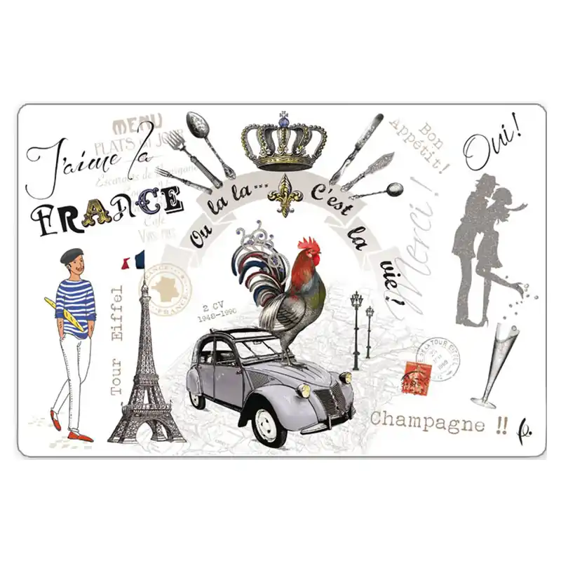 Sale Set mit 6 Tischsets France Panorama