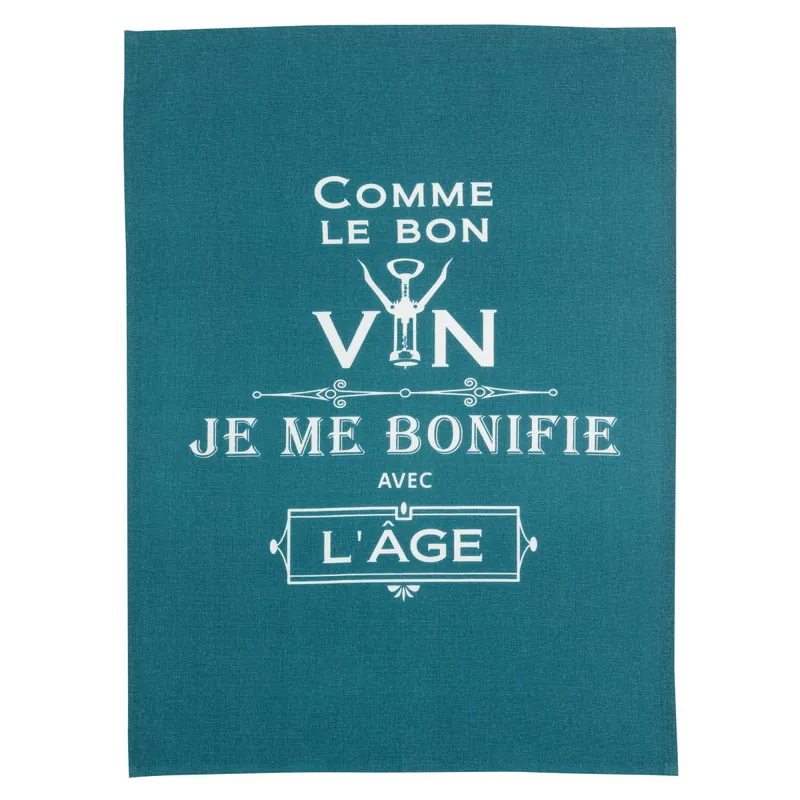 Nur Für Kurze Zeit Geschirrtuch Message Comme le bon vin
