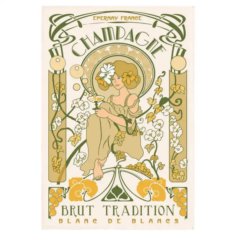Preis Gesenkt Art Deco Champagne Geschirrtuch