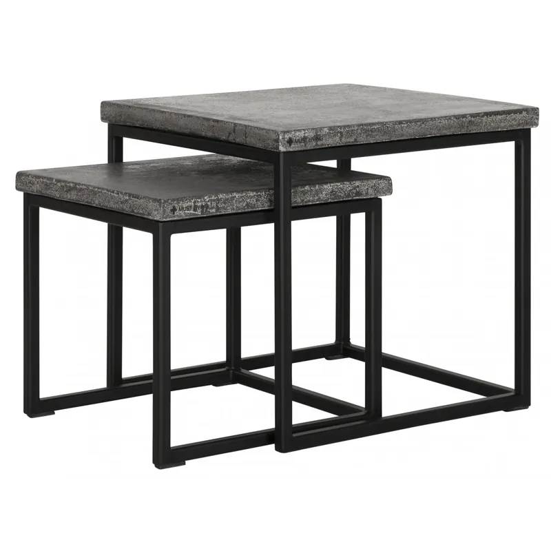 Preis Gesenkt Set aus 2 quadratischen Couchtischen Mont Blanc