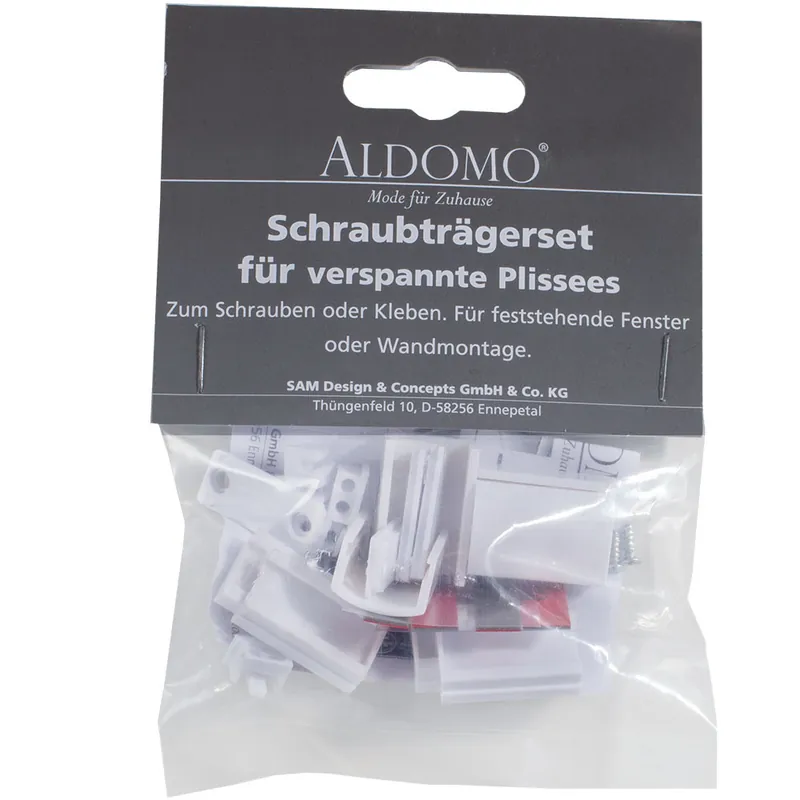 Super-Preis Schraub-/Klebeträgerset für verspannte Plissees