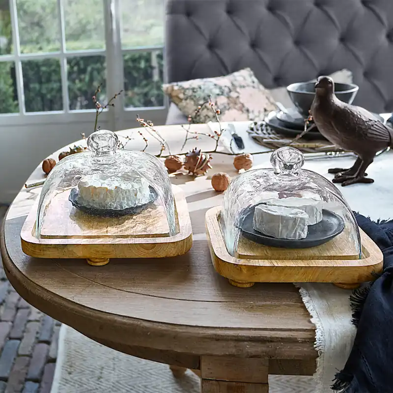 Online Kaufen Glasglocke mit Platte 2er Set Bellavario