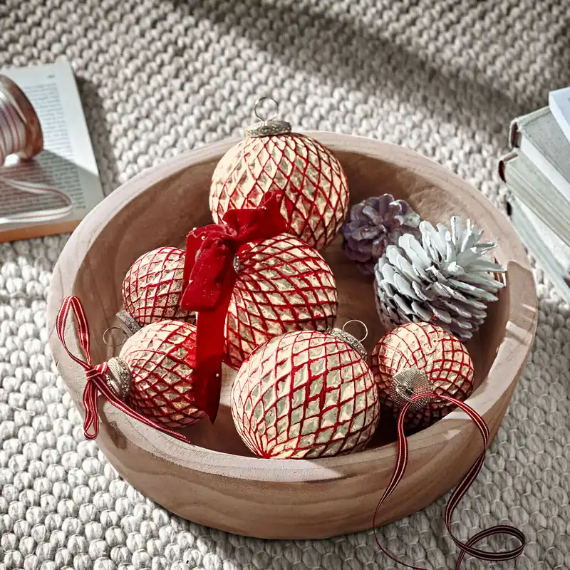 Weihnachtskugeln 6er Set Aleviah Neu