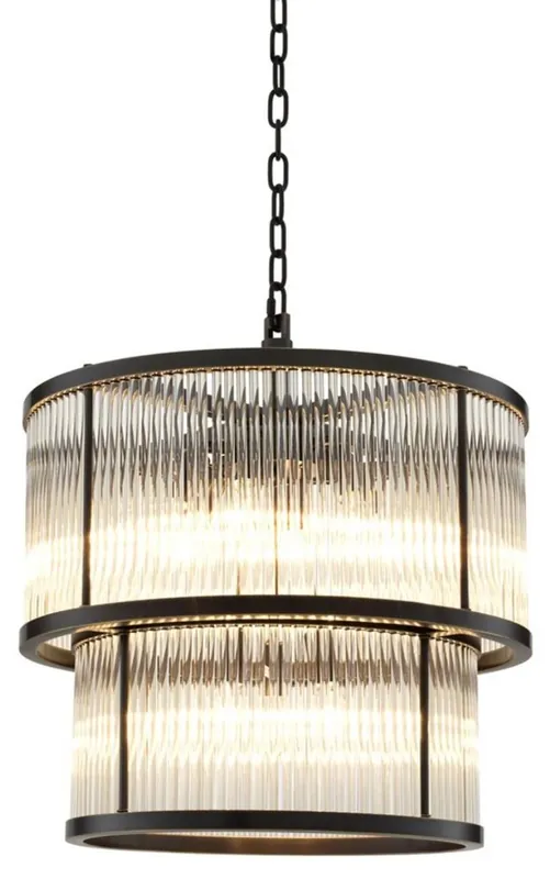Casa Padrino Kronleuchter Bronze 55 x H. 59 cm - Luxus Kollektion Neu Im Sortiment