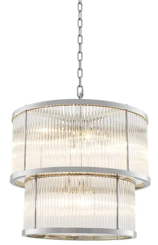 Casa Padrino Kronleuchter Silber 55 x H. 59 cm - Luxus Kollektion Begrenztes Angebot