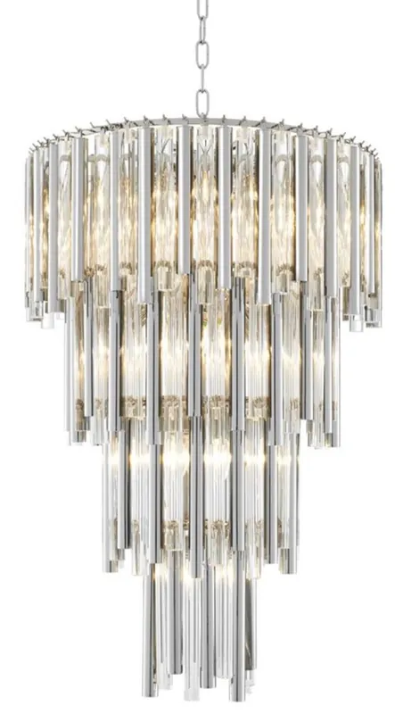 Casa Padrino Luxus Kronleuchter Silber Durchmesser 57 x H. 88 cm - Hotel Möbel Online Kaufen