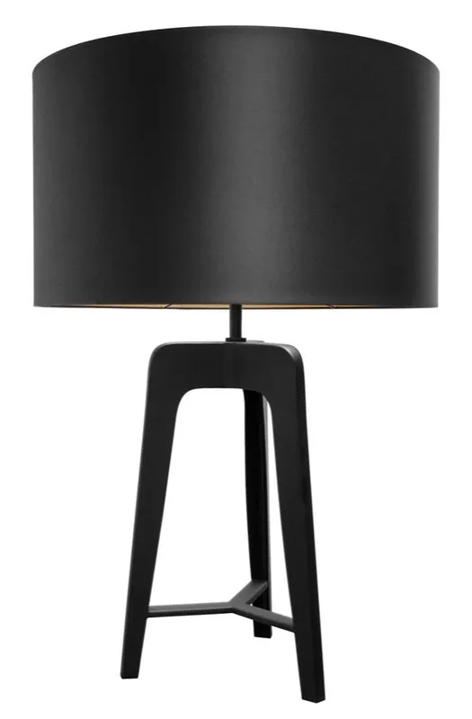 Schneller Versand Casa Padrino Designer Tischlampe Mattschwarz 60,5 x H. 91 cm - Hotel Restaurant Möbel