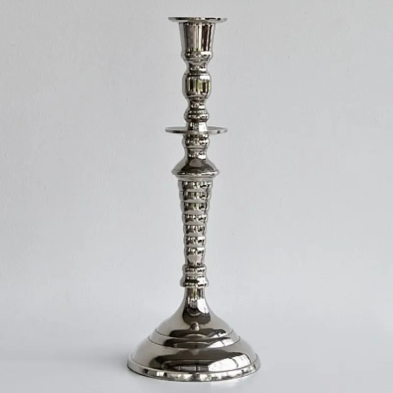 Casa Padrino Luxus Kerzenständer Silber 15 x H. 37 cm - Wohnzimmer Accessoires Preis Gesenkt