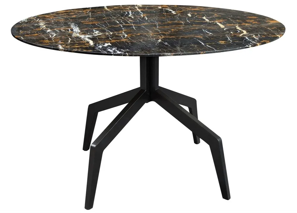Casa Padrino Luxus Esstisch Schwarz 120 x H. 76 cm - Esszimmermöbel Schnäppchen