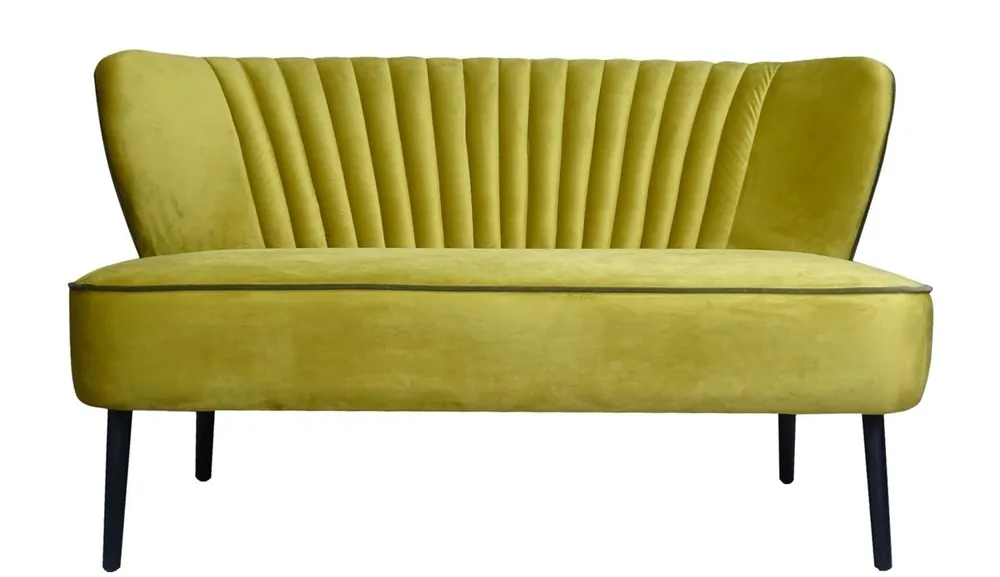 Casa Padrino Luxus Wohnzimmer Sofa Gold 129 x 75 x H. 73,5 cm - Designer Möbel Knallerangebot