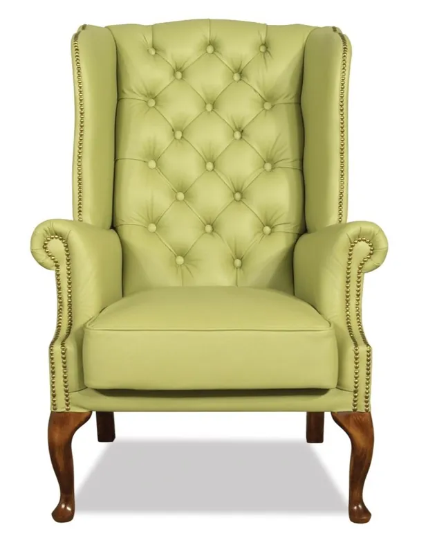 Online Kaufen Casa Padrino Chesterfield Echtleder Ohrensessel Hellgrün 80 x 80 x H. 110 cm - Luxus Sessel
