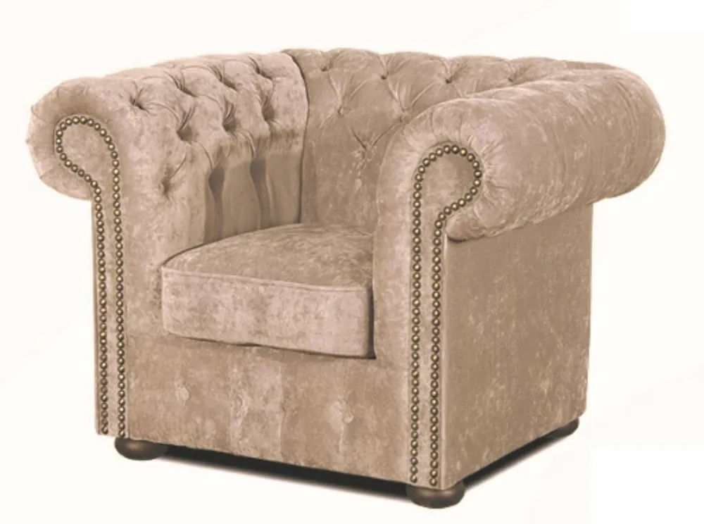 Casa Padrino Luxus Chesterfield Sessel Grau 110 x 90 x H. 78 cm - Luxus Qualität Zertifiziert