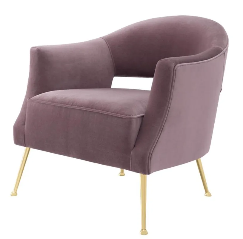 Casa Padrino Luxus Sessel Lila 71 x 75,5 x H. 74,5 cm - Hotel Möbel Mega-Angebot