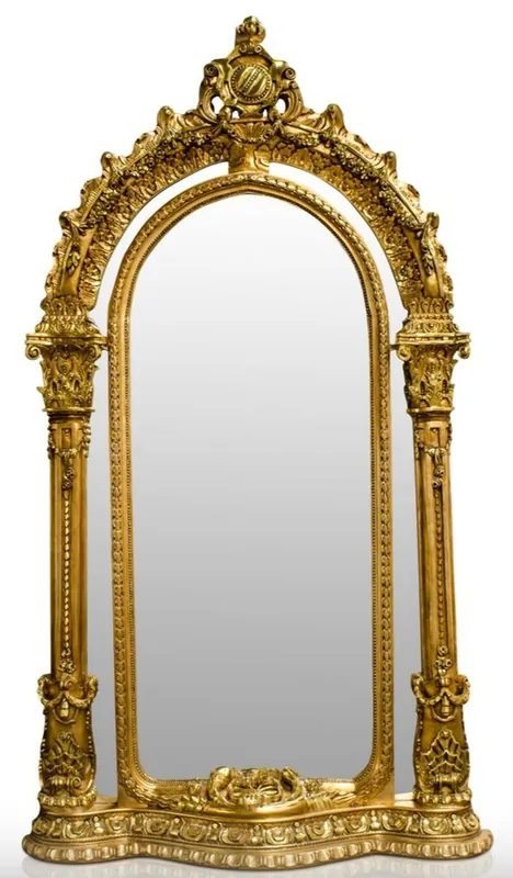 Markenprodukt Casa Padrino Barock Standspiegel Gold 134 x H. 257 cm - Edel & Prunkvoll
