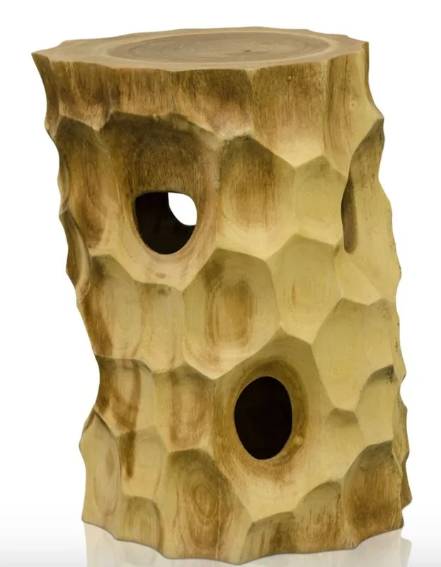 Top-Angebot Casa Padrino Luxus Wohnzimmer Beistelltisch / Hocker Naturfarben - Luxus Qualität