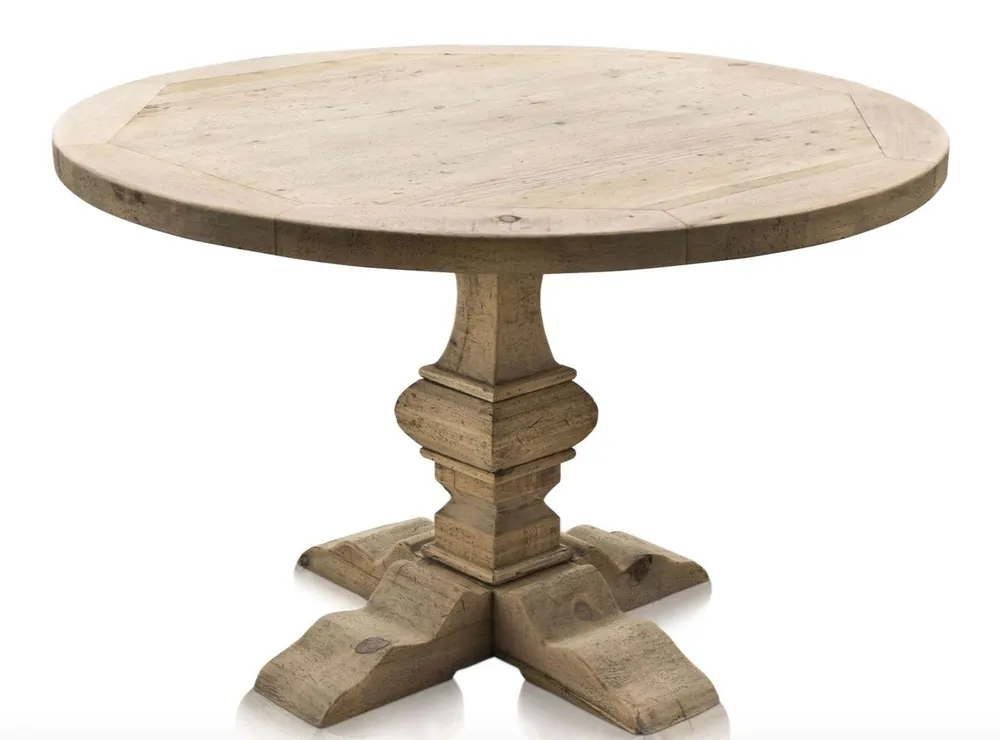 Casa Padrino Luxus Esszimmertisch Naturfarben 120 x H. 76 cm - Esszimmermöbel Sichere Zahlung
