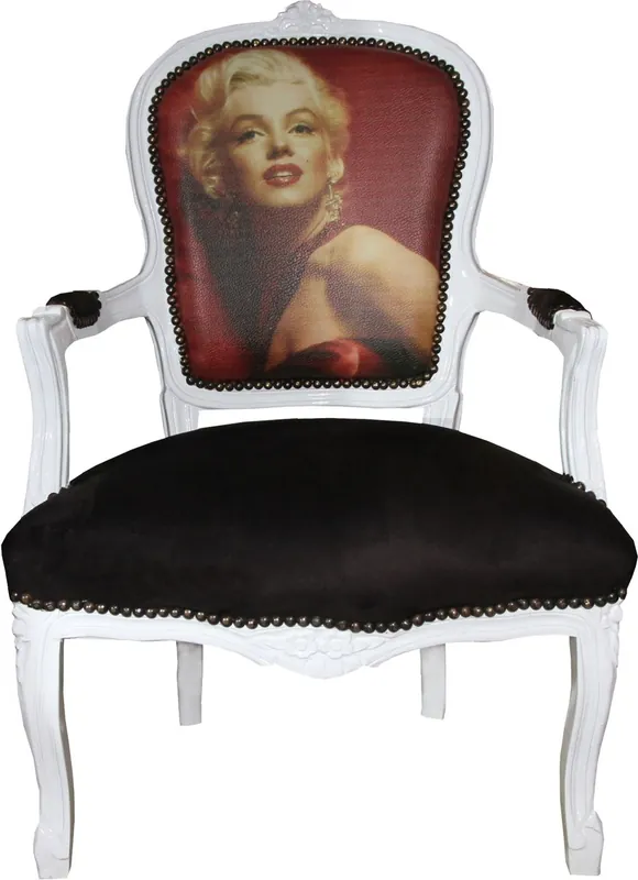 Casa Padrino Barock Salon Stuhl Marilyn Monroe - Barock Antik Stil Möbel - Mod3 - Limited Edition Garantierte Lieferung