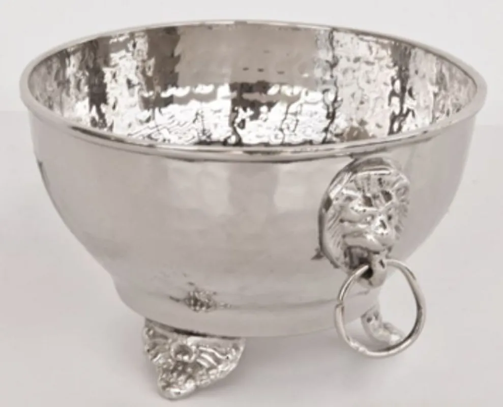 Expressversand Casa Padrino Schüssel Löwenkopf mit Ring 12,5 x H. 7,5 cm - Küchenaccessoires im Jugendstil