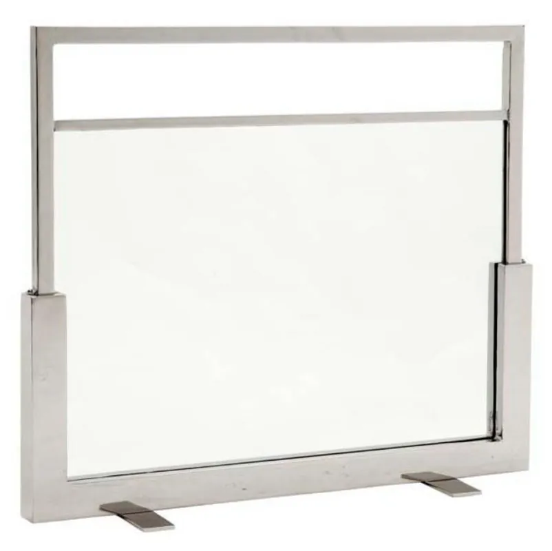 Casa Padrino Funkenschutz / Feuerschirm Silber 80 x H. 68 cm - Luxus Kaminschirm Wochenendangebot