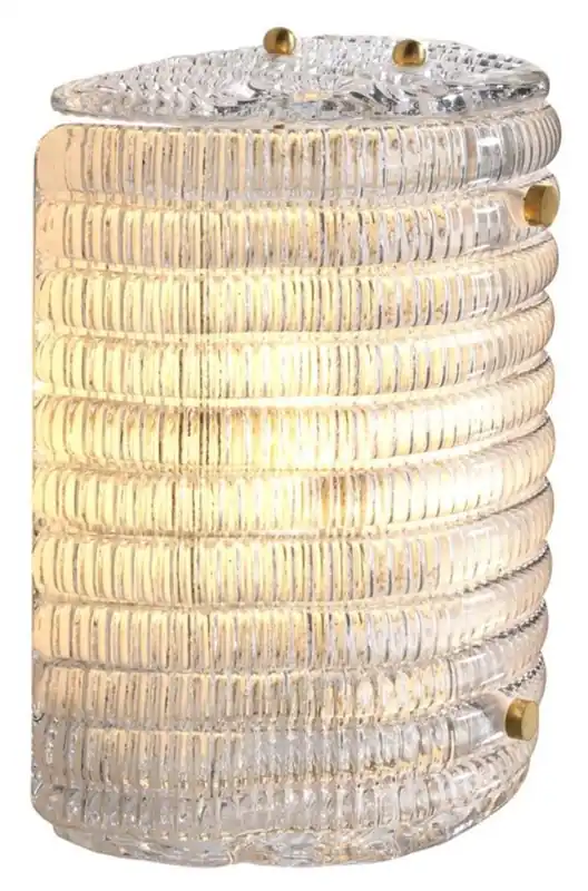 Casa Padrino Glas Wandleuchte 20 x 11 x H. 22 cm - Luxus Wohnzimmer Wandlampe Saisonangebot