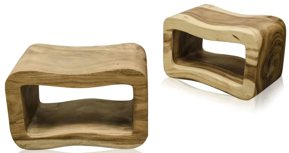 Bestseller Casa Padrino Luxus Wohnzimmer Beistelltisch Naturfarben 60 x 30 x H. 40 cm - Designer Wohnzimmermöbel