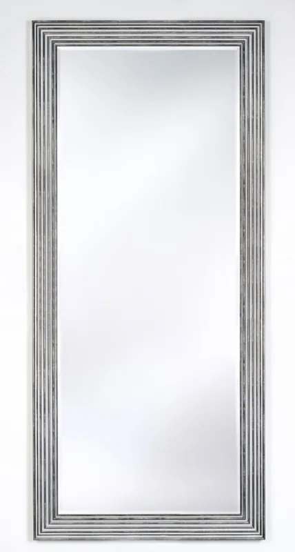 Casa Padrino Luxus Wohnzimmer Spiegel Silber / Schwarz 87 x H. 187 cm - Wohnzimmer Accessoires Meistverkauft