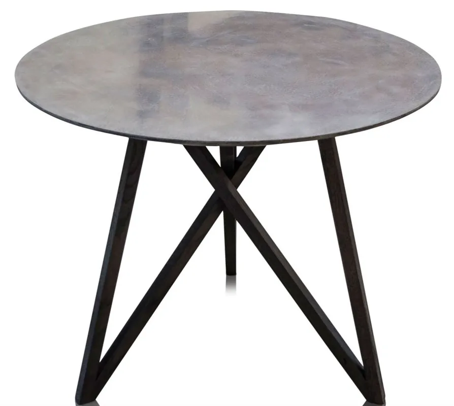Casa Padrino luxury dining table with mineral coated table top 90 x H. 76 cm - Designer Dining Room Furniture Geprüft