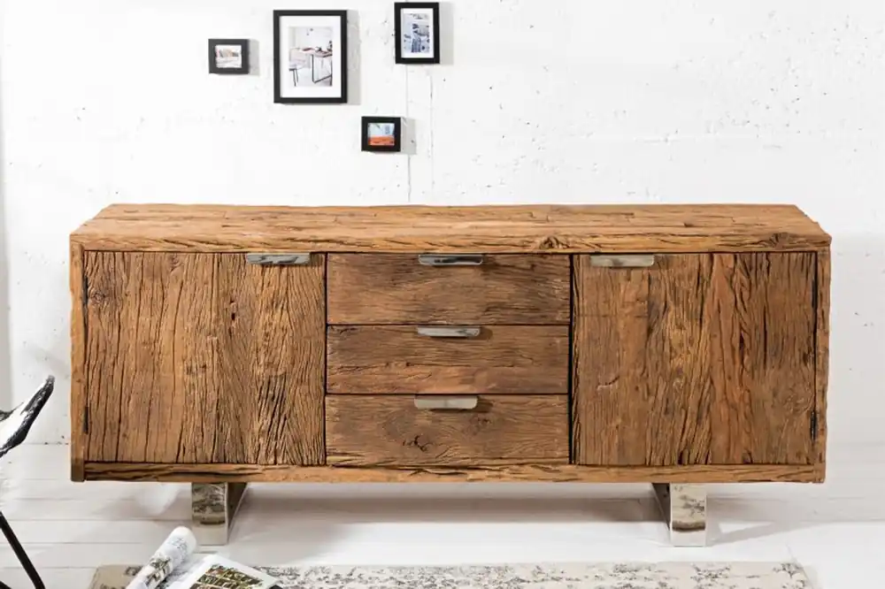 Casa Padrino luxury sideboard W.160 x H.75 x T.40 - TV cabinet - chest of drawers - Handmade from solid wood! Finale Aktion