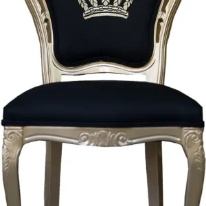 Pompöös by Casa Padrino luxury baroque dining chair black / gold - Pompöös baroque chair designed by Harald Glööckler Neu Im Sortiment