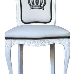 Must-Have Pompöös by Casa Padrino luxury baroque dining chair white / black - Pompöös baroque chair designed by Harald Glööckler