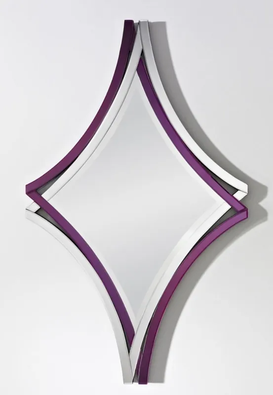 Preisknaller Casa Padrino luxury designer mirror purple 69 x H. 110 cm - Designer Hotel Accesoires