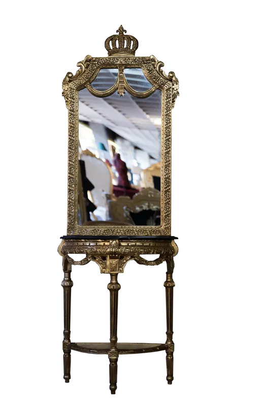 Preis Gesenkt Pompöös by Casa Padrino baroque mirror console with marble top gold / black - Pompöös baroque mirror console designed by Harald Glööckler