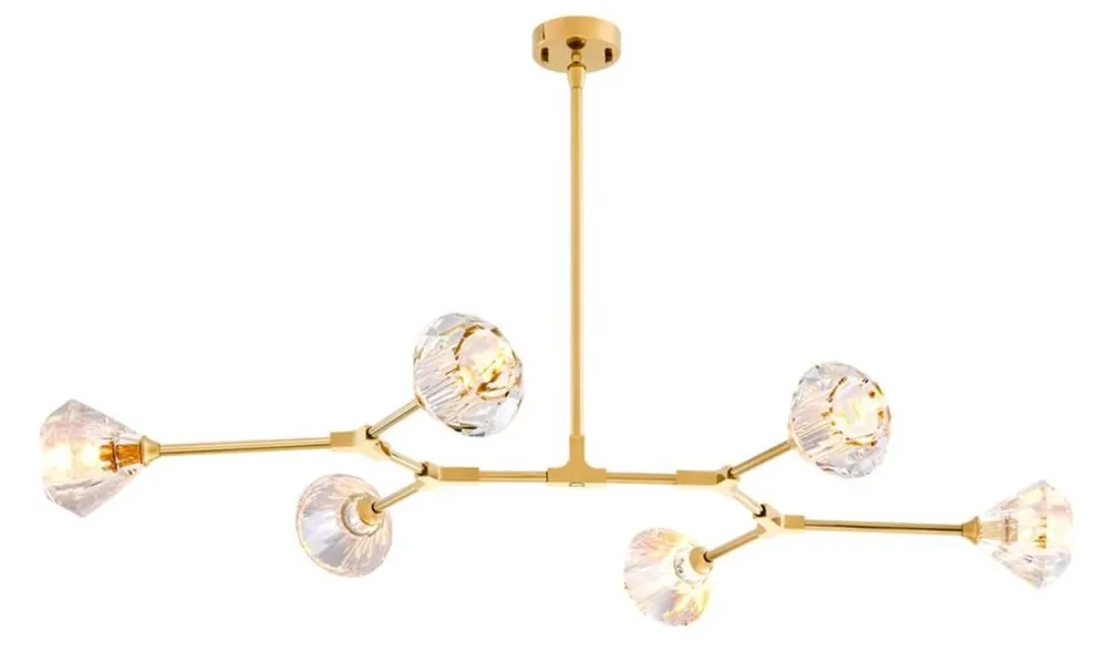 Casa Padrino Luxury Chandelier Gold 133 x 88 H. 14 cm - Hotel Restaurant Furniture Letzte Chance