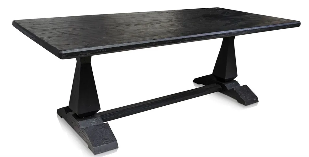 Schneller Versand Casa Padrino dining room table / dining table antique black - Luxury Furniture