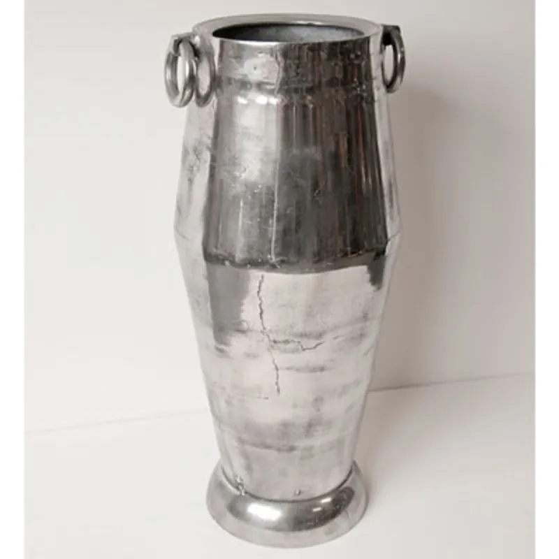 Letzte Chance Casa Padrino Antique Style Vase Aluminum Raw - Unprocessed - Plant Pot - Hotel Decoration - Baroque Flower Vessel