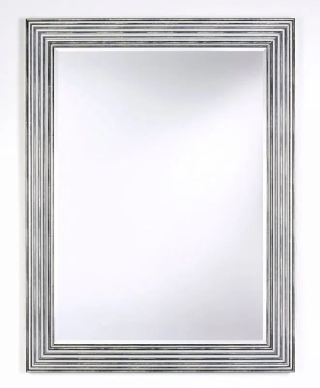 Schneller Versand Casa Padrino luxury living room mirror silver / black 93 x H. 122 cm - Living Room Accessories