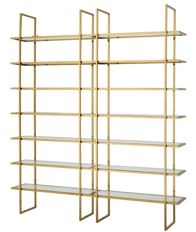 Casa Padrino luxury shelf cabinet gold 220 x 40 x H. 253 cm - Luxury Quality Günstig