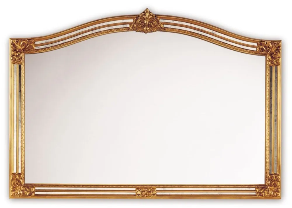 Casa Padrino baroque style wall mirror gold 129 x H. 89 cm - Hotel & Restaurant Furniture Nur Heute